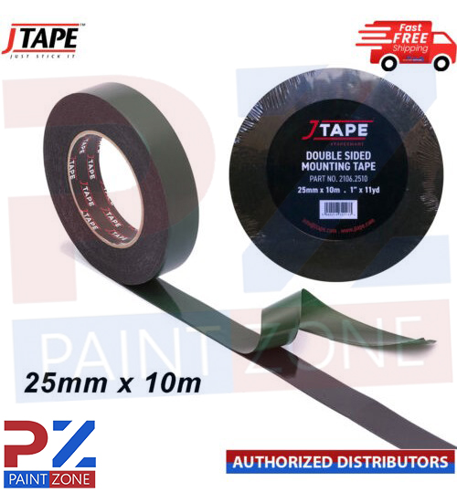 Double Sided Foam Tape 25mm Black Durable Strong 10M Permanent Self Adhesive